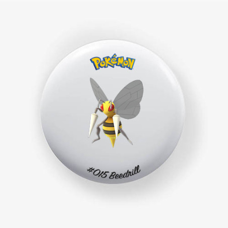 Chapa Beedrill 38mm | Alfiler o Imán | Pokémon