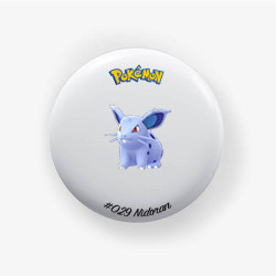 Chapa Nidoran♀ 38mm | Alfiler o Imán | Pokémon