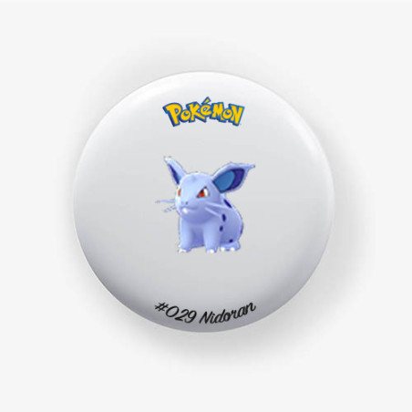 Chapa Nidoran♀ 38mm | Alfiler o Imán | Pokémon