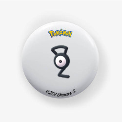 Chapa Unown G 38mm | Varias Formas | Pokémon