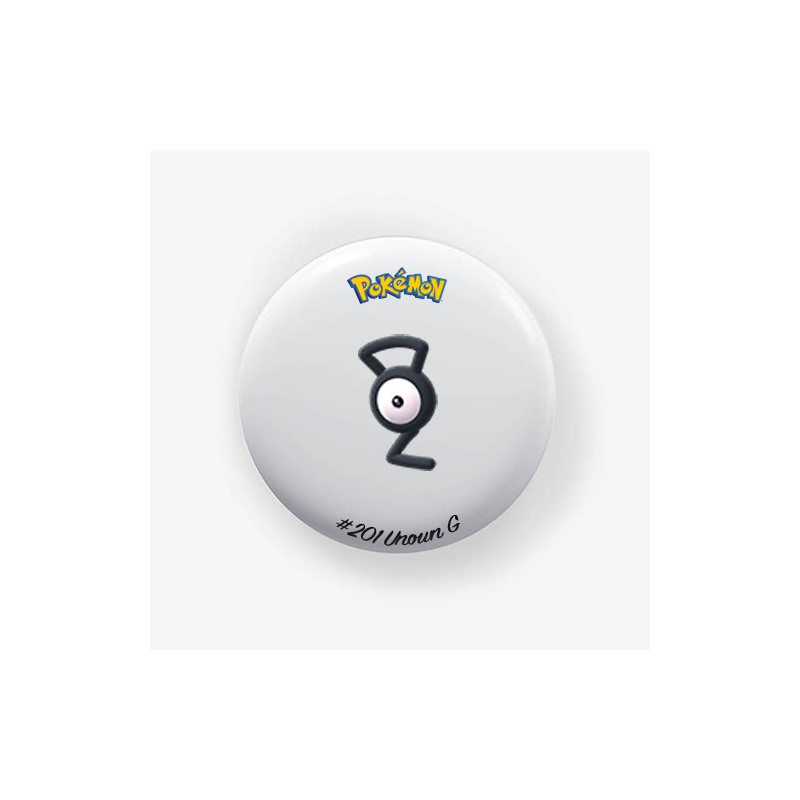 Chapa Unown G 38mm | Varias Formas | Pokémon