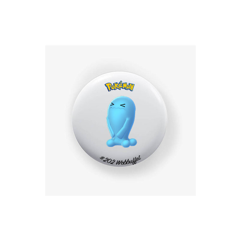 Chapa Wobbuffet 38mm | Alfiler o Imán | Pokémon