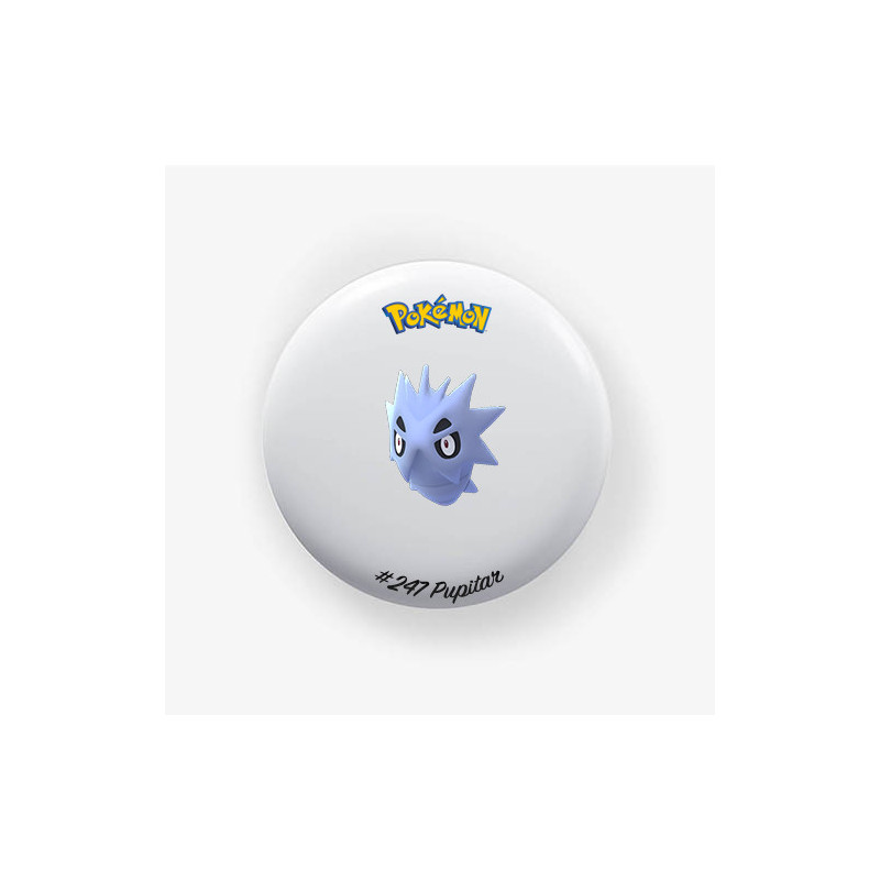 Chapa Pupitar 38mm | Alfiler o Imán | Pokémon
